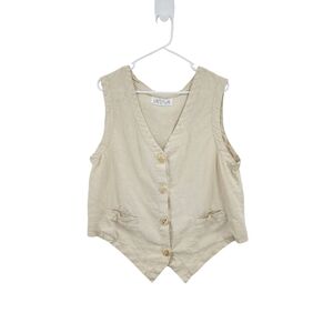 Cachaca Women's Vintage Casual Cottagecore Button Front Waistcoat Vest -